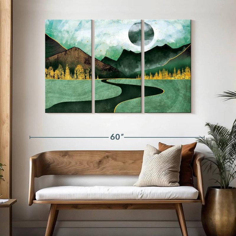 Avery Abstract Green Nature, 32" H x 50" W