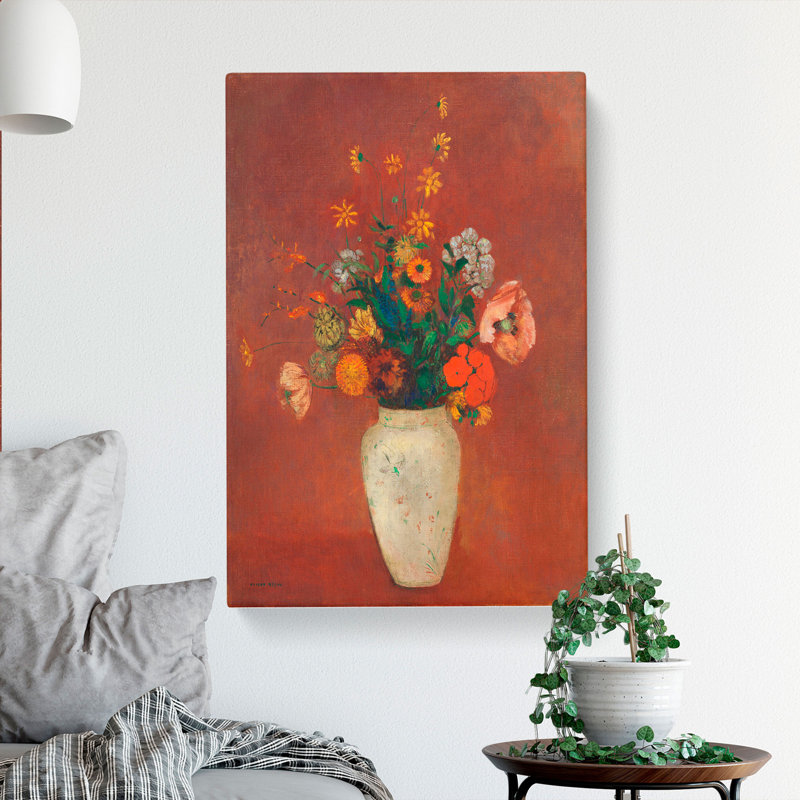 Vase Of Flowers Vol.6 by Odilon Redon - Wrapped Canvas, 60cm H x 40cm W x 3cm D