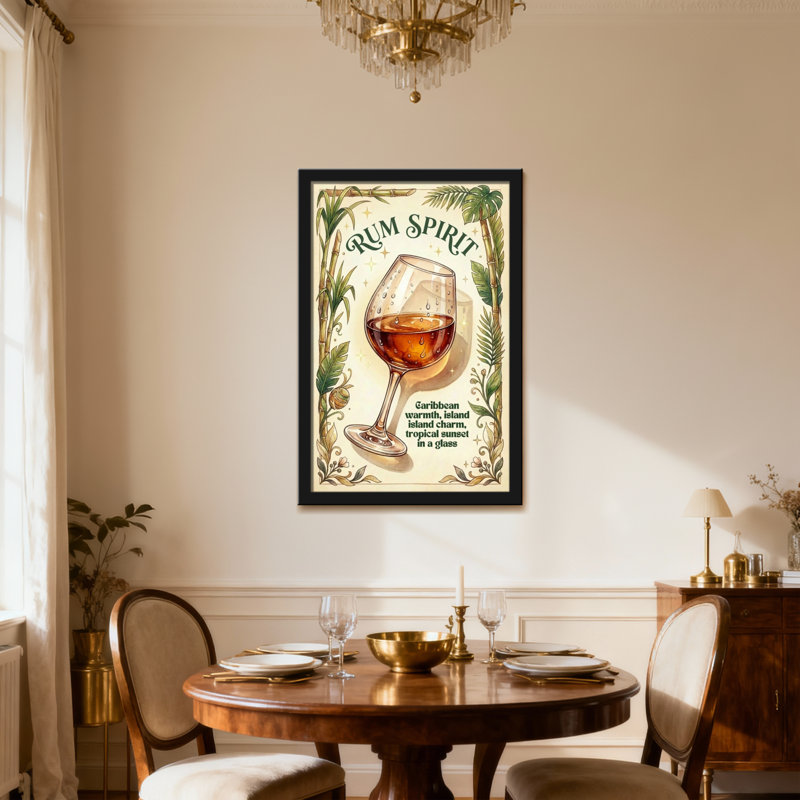 Verre et breuvage alimentaire, H 24 po x l 16 po, Toile tendue, Ne s’applique pas