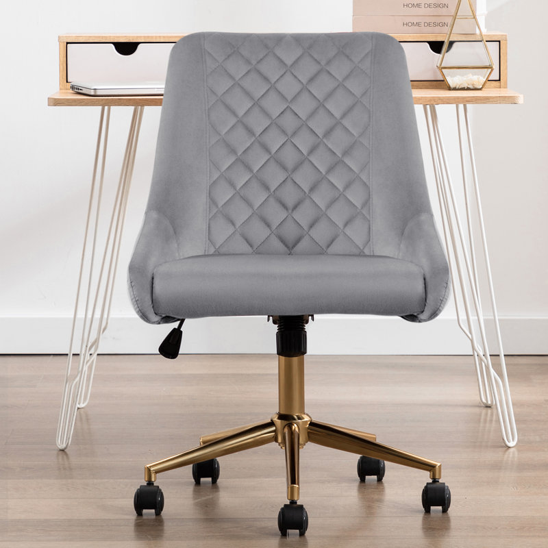 Chaise de bureau Zurich, gris, Doré