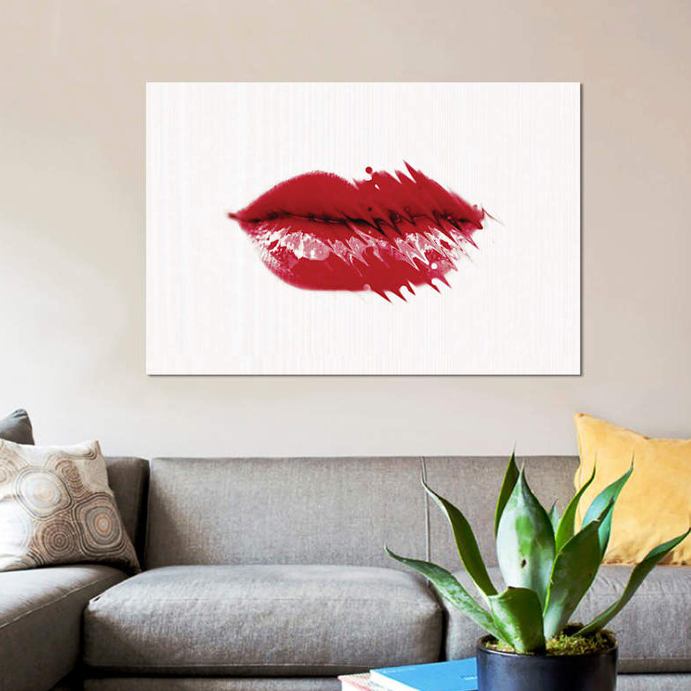 « baiser me baby », reproduction sur toile, H 8 po x l 12 po x P 0,75 po, Toile tendue, Pas de tapis
