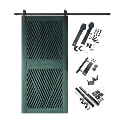 Porte de grange en forme de diamant 26 po x 84 po Homquer Royal Pin
