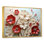 Rouge et blanc cramoisi fleur s Étreinte - art mural fleur