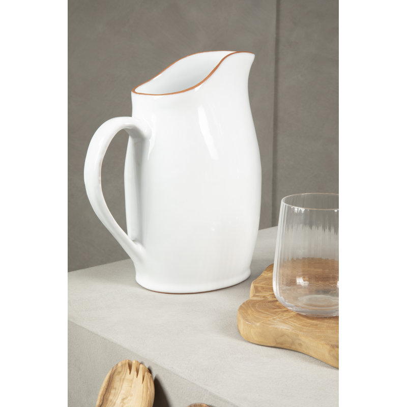 2.5L Jug, White Glazed
