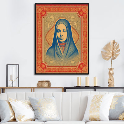 " Holy Mary Retro Illustration "