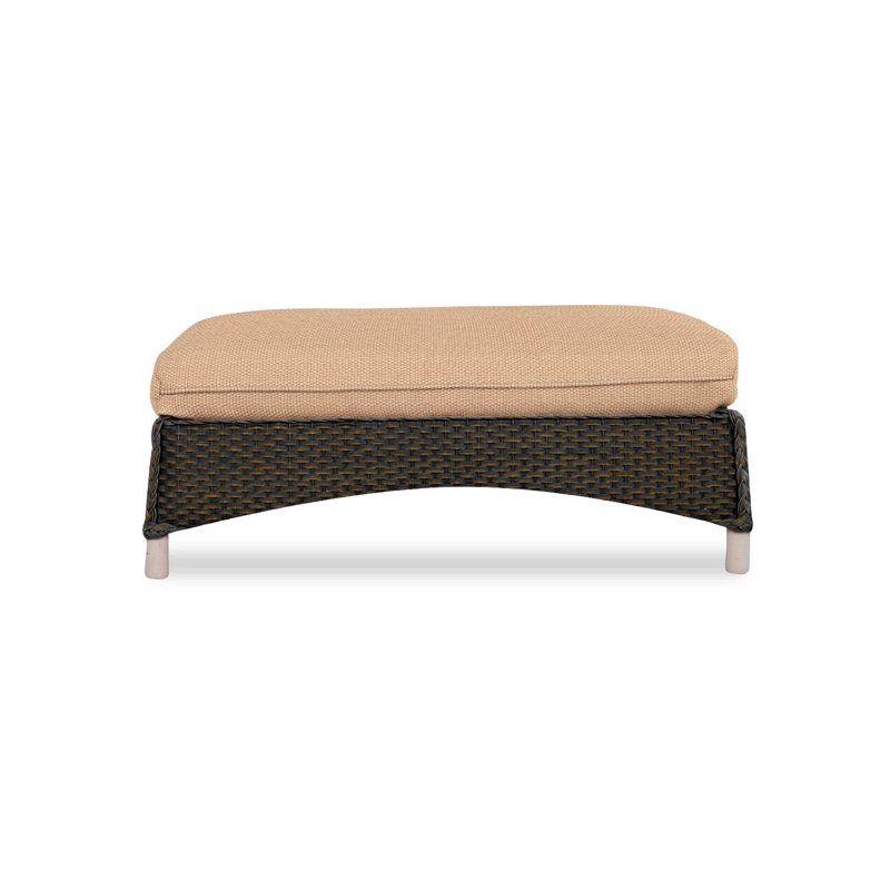 Mandalay Outdoor Ottoman, Decorline Navy, Mink