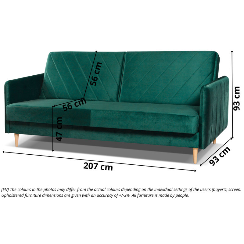Cooperton Sofa Bed, Dark Green