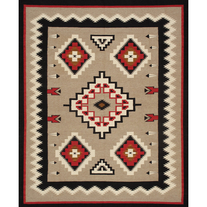 Tuscany Mocha/Ivory Wool Reversible Area Rug