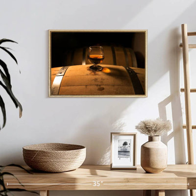 Verre à whisky sur baril