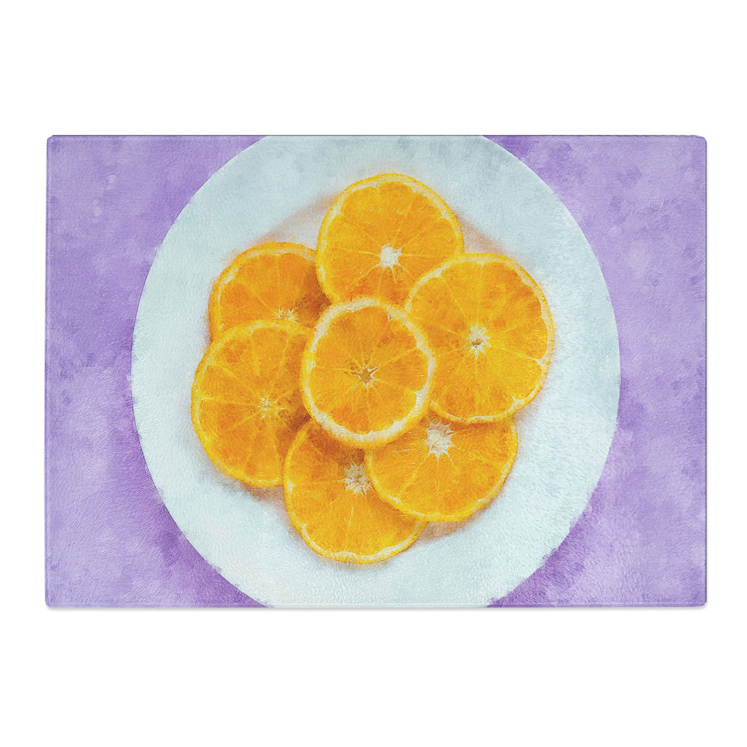 Tempered Glass Slices of the Orange Chopping Board