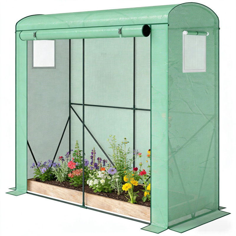 Mini Greenhouse, Modern Greenhouse For Outdoor, Green/Dark Green