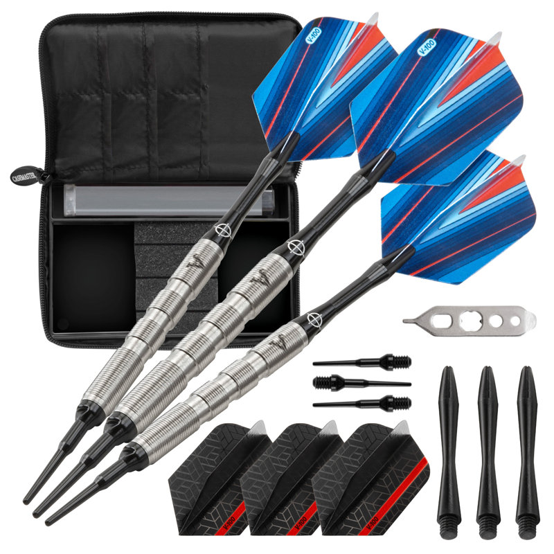 Caisse de fléchettes en nylon noir Viper Sidewinder, Bleu