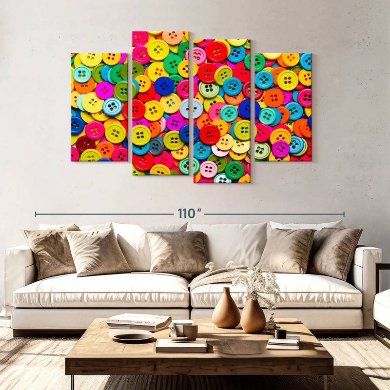 Senne Buttons Collection, 54" H x 84" W