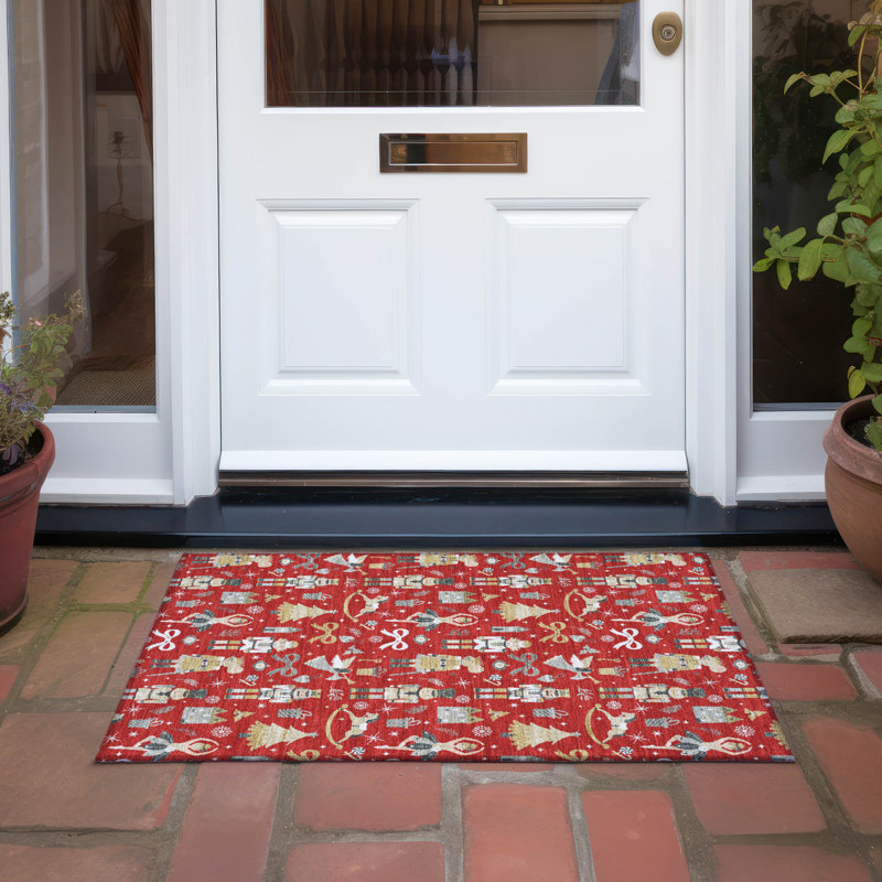Tapis tissé à la machine Xhevrie, Rectangle 1 pi 8 po x 2 pi 6 po