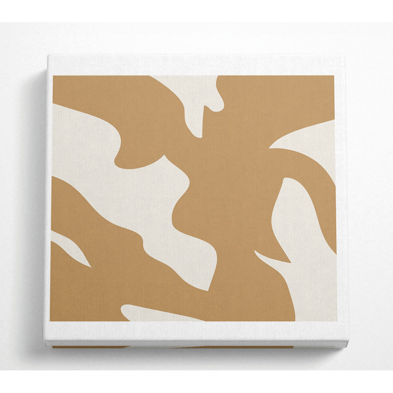 Beige Shapes - Wrapped Canvas Square Print, 81.3cm H x 81.3cm W x 10cm D
