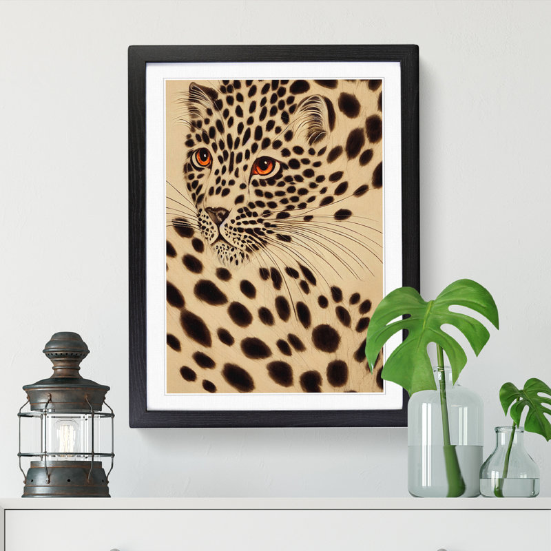 Leopard Modern Vol.3 - Framed Print, 34cm H x 25cm W x 2cm D, Oak