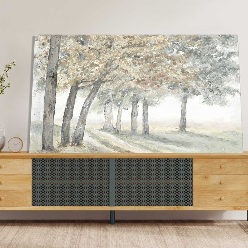 Golden Trees - Peinture, L 60 po x H 36 po, Toile tendue