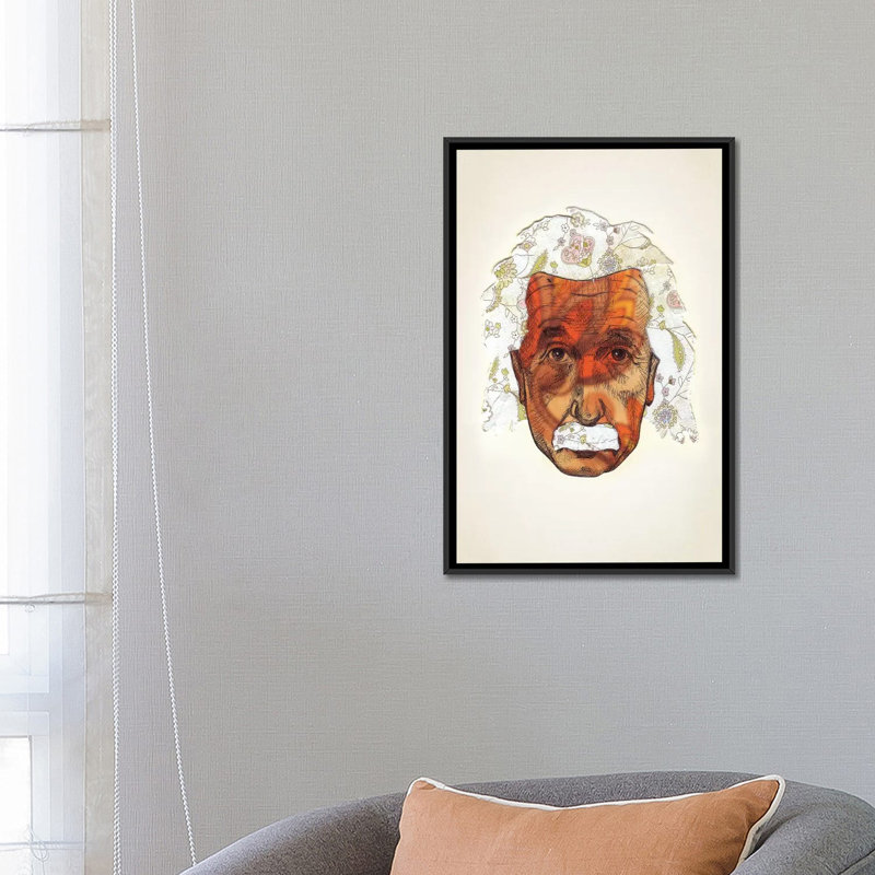 « einstein » par jason ratliff, impression sur toile, H 26 po x l 18 po x P 1,5 po, Toile avec cadre flottant noir