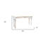 Table console en bois massif blanc vieilli de 54 pouces