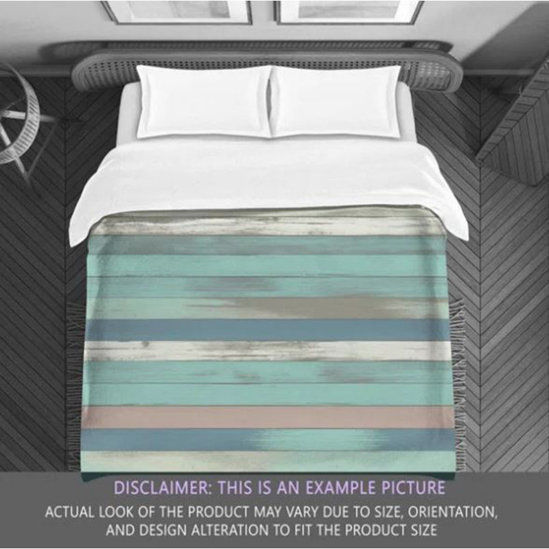Horizontal Stripes Polyester Striped Comforter, King Comforter