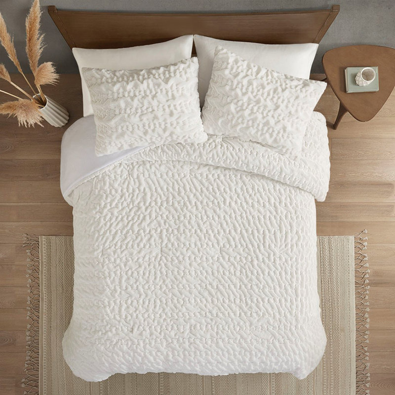 Ensemble d'édredon en duvet synthétique et ruché