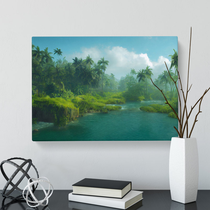 Tropical Forest Beach Vol.1 - Wrapped Canvas Print, 50cm H x 76cm W x 3cm D