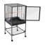 Cage à oiseaux en métal avec tablette de rangement et 4 roues universelles, grande cage mobile pour 2 ou 3 oiseaux-131655742