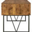 Bureau rustique couleur muscade à 4 tiroirs avec piètement traîneau et structure métallique, apportant une touche chaleureuse et naturelle à votre bureau, hauteur de 77,5 cm (30,5 pouces), offrant un soutien fiable pour une utilisation au bureau.