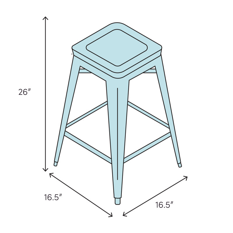 Tabouret de bar et de comptoir Alderman, Bronze ensoleillé, Brun foncé Victoria