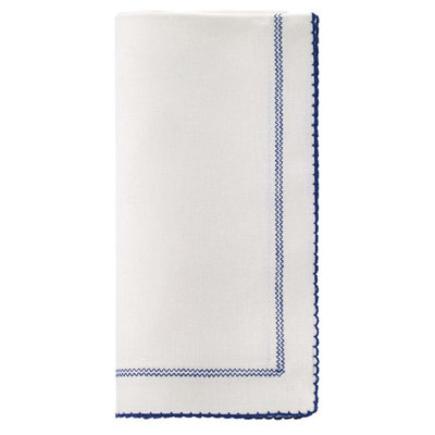 Picot Linen Chevron Square Napkin