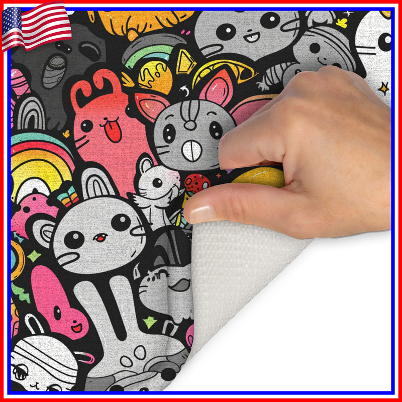 Dessin de tapis de bain éclectique, 34in W x 21in L