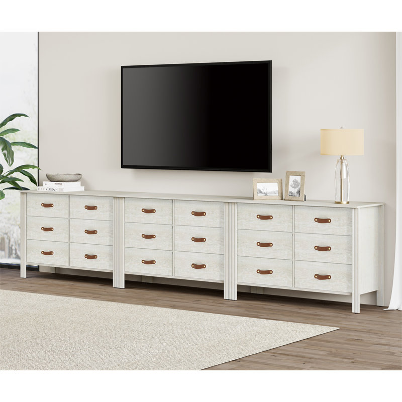 Commode 18 tiroirs Lysbeth Kids, Blanc