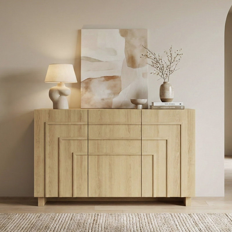 Buffet Ann 47 "avec portes à panneaux, Chêne