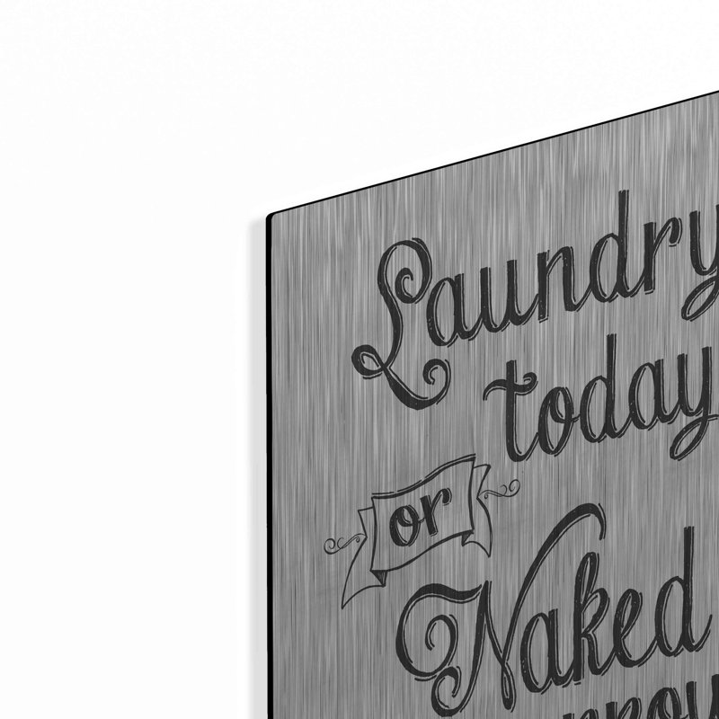 «Laundry Today» par Lettré et doublé, art mural en métal, H 16 po x l 12 po