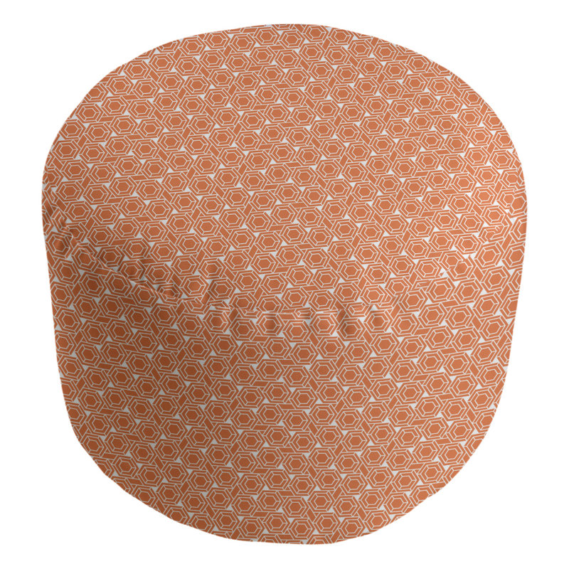 Repose-pieds Avicia, Orange citrouille / blanc