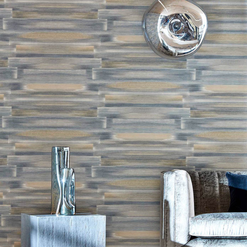 Refraction Wallpaper, Moonstone/Brass