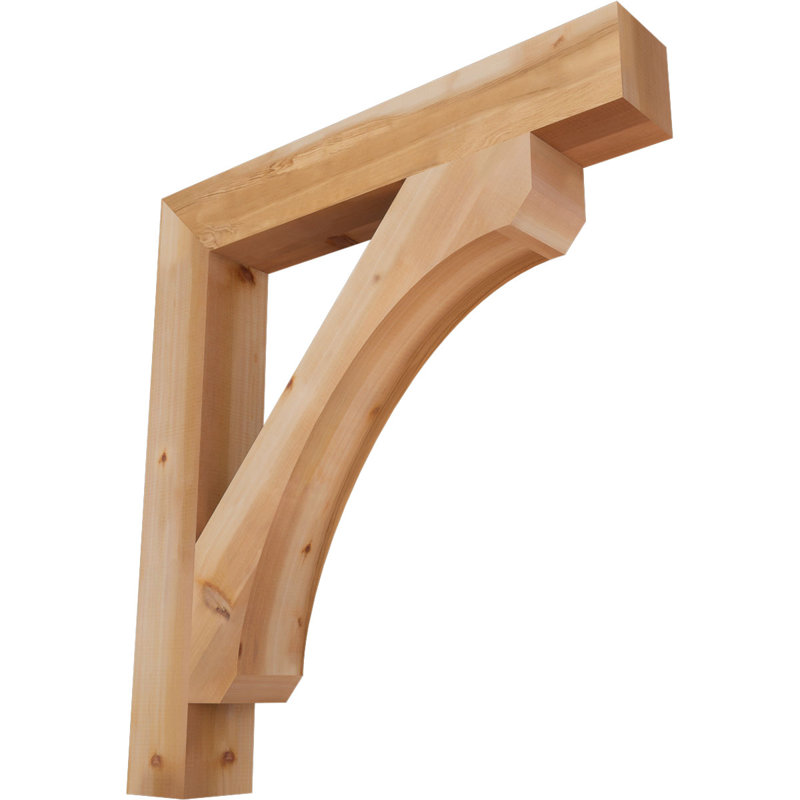 Support en bois / corbeau H 5,5 po x l 40 po BKTLEC05, H 44 po x l 5,5 po x P 40 po, Cèdre rouge
