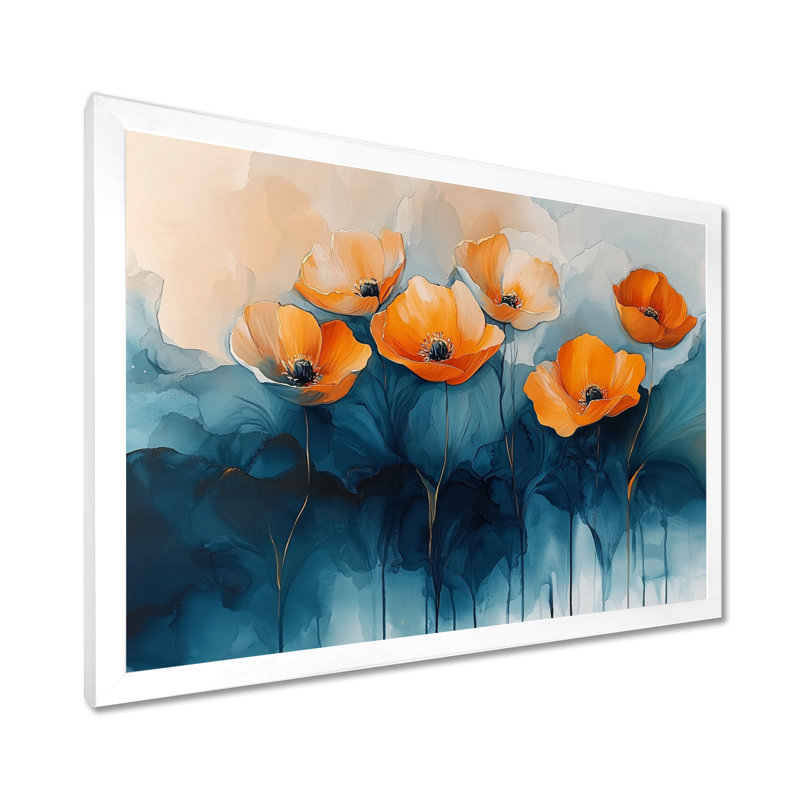 Aquarelle de fleurs de renoncule, rivière I - Renoncule, art mural, Reproduction encadrée d'une seule photo sans pass, Blanc