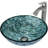 Giovanni 17" L x 17" W x 6" H Round Glass Vessel Bathroom Sink with 12" H Faucet-99535391-99535349