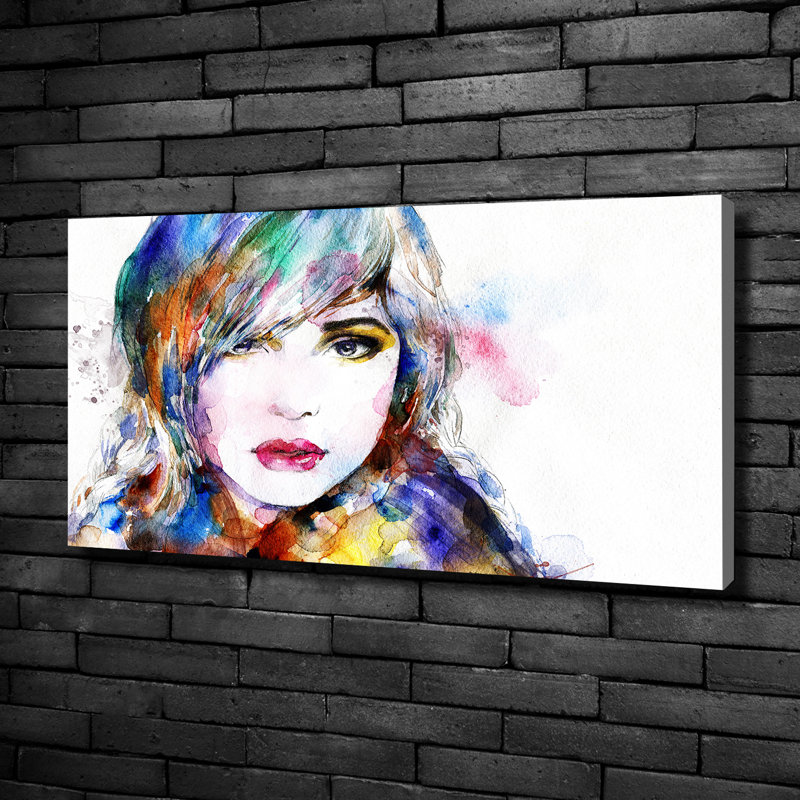 The Face Of A Woman - No Frame Print on Canvas