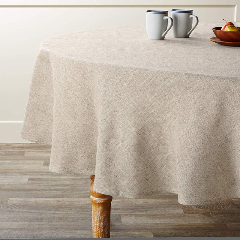 Losana Solid Colour Round Tablecloth, 90" x 90"