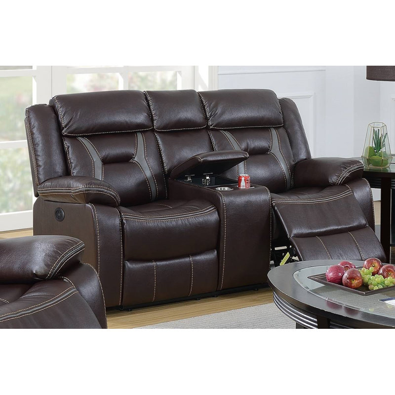 Causeuse Obrian, Marron foncé