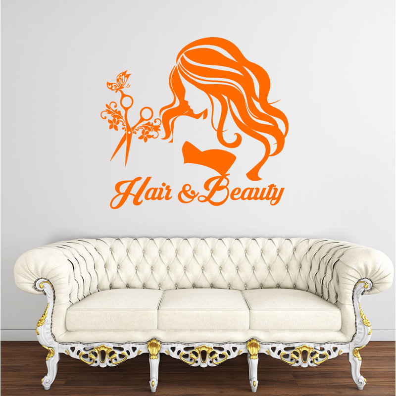Adhésif décoratif pour cheveux et salon de beauté, Orange