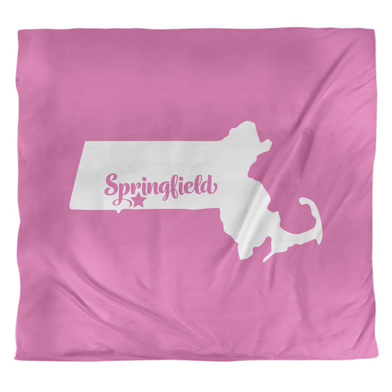 Housse de couette simple Massachusetts, Housse de couette pour très grand lit, Rose, Microfibre
