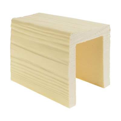 Échantillon de poutre en faux bois de polyuréthane à relief classique H 6 po x l 6 po x P 6 po
