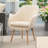 Charlie Wingback Sherpa Armchair with Solid Wood Legs-1106569848