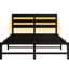 Lit double en métal avec lumières, tête de lit, rangement, lit de repos apaisant, tête de lit avec lumières, station de charge, sans sommier-1266774911-1266774896