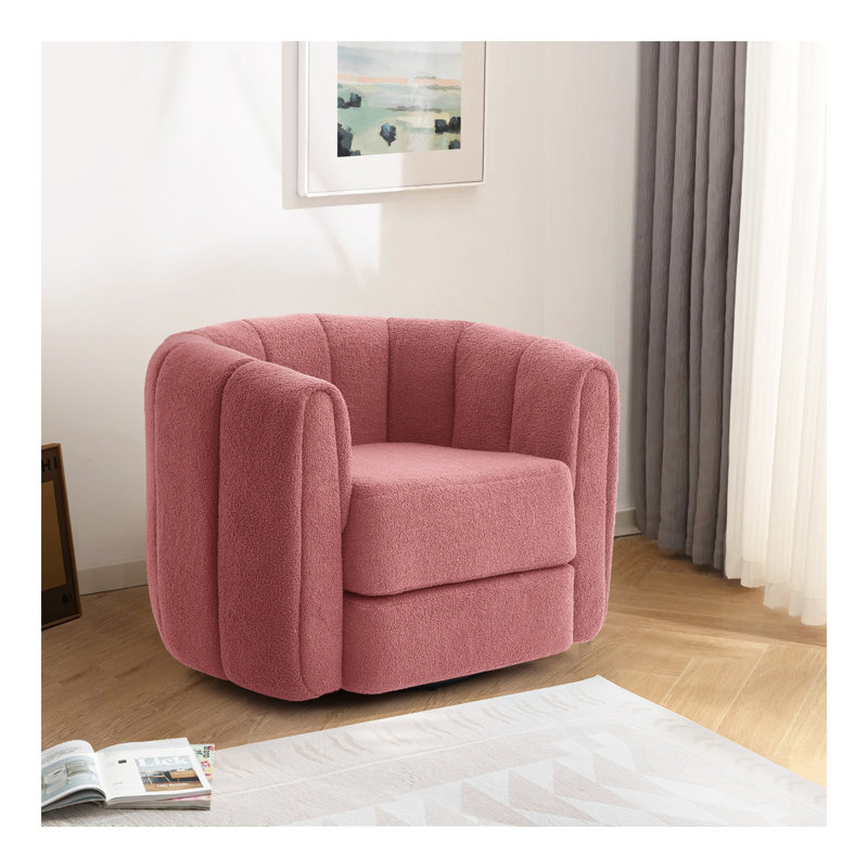 Fauteuil d'appoint pivotant pour le salon, fauteuils avec base en bois et fauteuil d'appoint pivotant confortable pour le salon