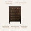 Armoire à 33 tiroirs en bois de cerisier noir 33,86 po