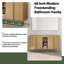 Base de meuble-lavabo double 60 po seulement, base sans plateau beige